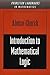 Introduction to Mathematical Logic by Alonzo Church
