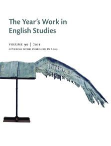 The Year's Work in English Studies