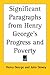 Significant Paragraphs from Henry George's Progress and Poverty by Henry George Significant Paragraphs from Henry George's Progress and Poverty by Henry George