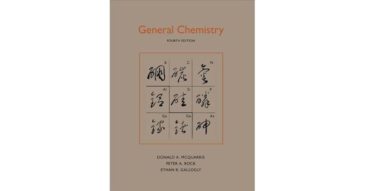 General Chemistry Donald A Mcquarrie