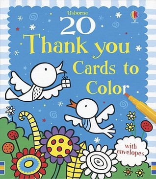 20 Thank You Cards to Color (Paperback)