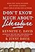 Don't Know Much About® Literature: What You Need to Know but Never Learned About Great Books and Authors