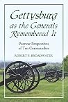 Gettysburg as the Generals Remembered It: Postwar Perspectives of Ten Commanders Gettysburg as the Generals Remembered It: Postwar Perspectives of Ten Commanders
