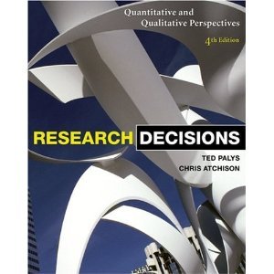 Research Decisions : Quantitive and Qualitative Methods