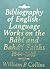 Bibliography of English-Language Works on the Babi and Baha'I Faiths, 1844-1985