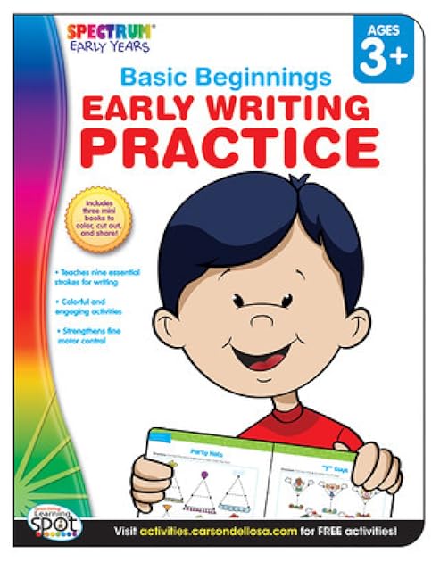 Spectrum | Early Writing Practice Workbook | Preschool, Kindergarten, 64pgs (Basic Beginnings)