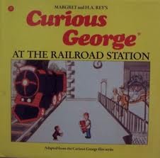 Curious George at the Railroad Station (Library Binding)