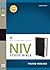 NIV Study Bible, Large Print, Bonded Leather, Black, Red Lett... by Anonymous