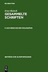 Zur griechischen Philosophie (Beiträge zur Altertumskunde, 153) (German Edition) Zur griechischen Philosophie (Beiträge zur Altertumskunde, 153) (German Edition)