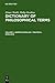 German-English / Deutsch-Englisch (Elmar Waibl; Philip Herdina: Dictionary of Philosophical Terms) (German and English Edition)