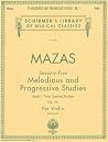 Mazas 75 Melodious and Progressive Studies, Op. 36 - Book 1 – Violin Method Sheet Music – Schirmer Library of Classics Volume 487 – Violin Exercises for Technique and Performance