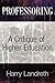 Professoring: A Critique of...
