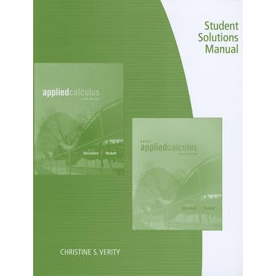 Student Solutions Manual For Berresford Rockett S Applied Calculus 6th Geoffrey C Berresford