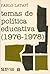 Temas de política educativa (1976-1978) (SEP 80) (Spanish Edition)