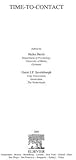 Advances in Pychology, Volume 135: Time-To-Contact
