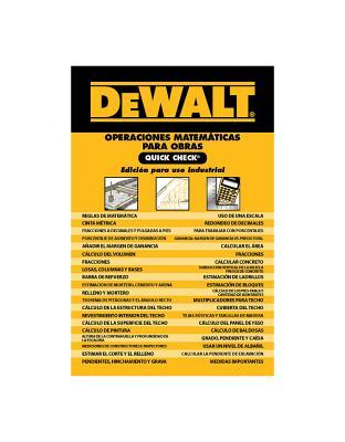 DEWALT Operaciones Matematicas Para Obras Quick Check (DEWALT Series)