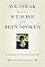We Speak Because We Have First Been Spoken: A Grammar of the Preaching Life