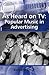 As Heard on TV: Popular Music in Advertising (Ashgate Popular and Folk Music Series)