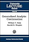 Generalized Analytic Continuation Generalized Analytic Continuation