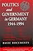 Politics and Government in Germany, 1944-1994: Basic Documents