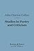 Studies in Poetry and Criti...