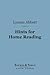 Hints for Home Reading