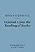 Counsel Upon the Reading of...