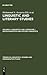 Linguistic and Literary Studies in Honor of Archibald A. Hill: Linguistics and Literature Sociolinguistics and Applied Linguistics