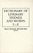 Dictionary Of Literary Themes And Motifs, Vol.2: J-Z