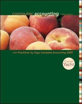 Computer Accounting With Peachtree Complete 2009: Release 16.0