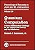 Quantum Computation (Proceedings of Symposia in Applied Mathematics)