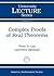 Complex Proofs of Real Theorems (University Lecture Series)