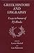 Greek History and Epigraphy...