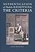 Authentication of Hadith: Redefining the Criteria