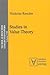 Studies in Value Theory (Nicholas Rescher Collected Papers. Volume 8)