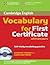 Cambridge Vocabulary for First Certificate Student Book with Answers and Audio CD