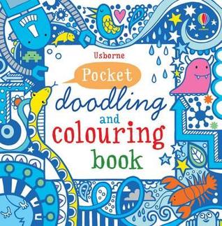 Little Doodling and Colouring Book: Blue Book