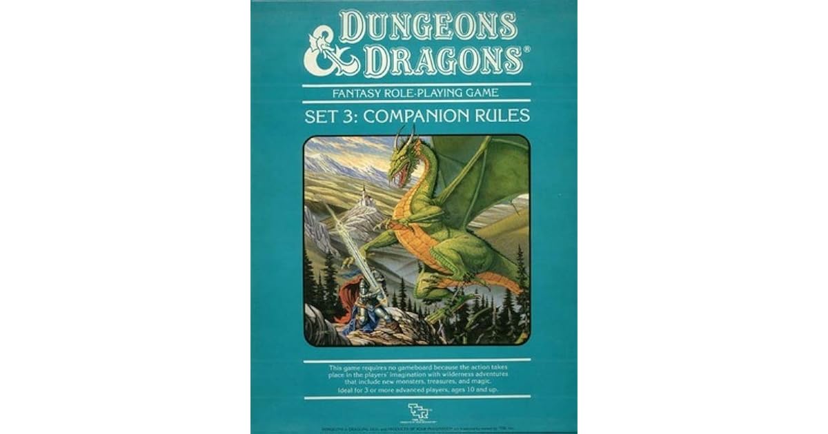 Dungeons and Dragons Set No. 3 Companion Rules by Frank Mentzer