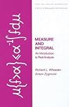 Measure and Integral: An Introduction to Real Analysis (Chapman & Hall/CRC Pure and Applied Mathematics)