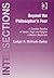 Beyond the Philosopher's Fear (Intersections: Continental and Analytic Philosophy)