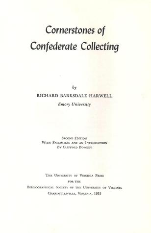 Cornerstones of Confederate Collecting (Hardcover)