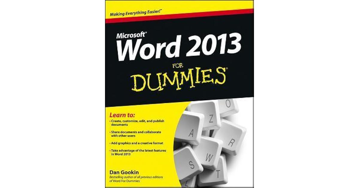 Word 2013 for Dummies by Dan Gookin