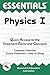 Physics I Essentials (Essentials Study Guides)
