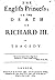 The English Princess; or, The Death of Richard III: A Tragedy