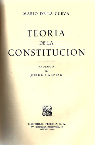Teoría de la constitución (Hardcover)
