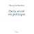 De la vérité en politique by François Bayrou De la vérité en politique by François Bayrou