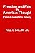 Freedom and Fate in American Thought: From Edwards to Dewey (Bicentennial Series in American Studies No. 7)