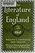 The Literature of England. A.D. 500 to 1960. A Survey of British Literture from its Beginnings