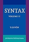 Syntax: An Introduction Volume II Syntax: An Introduction Volume II