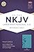 NKJV Large Print Personal Size Reference Bible, Teal LeatherTouch